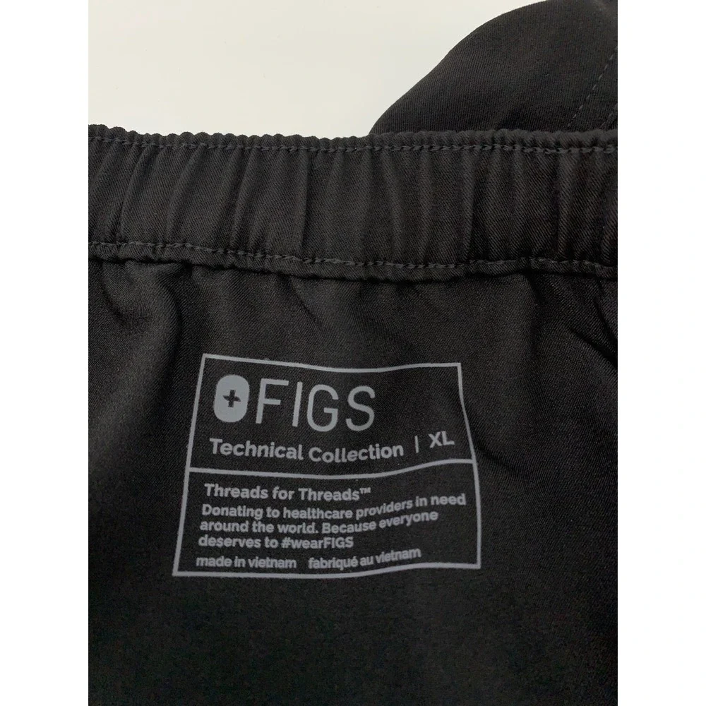 Figs Pisco Straight Leg Scrub Pant Mens XL Black Technical Comfort Medical NEW